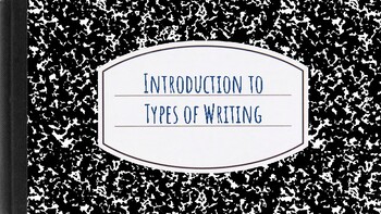 Preview of Introduction to Types of Writing