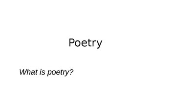 Introduction to Understanding and Analyzing Poetry by Joseph Vickers