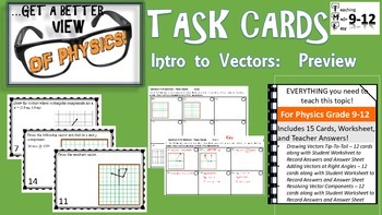 Preview of Physics Task Cards Introduction to Vectors