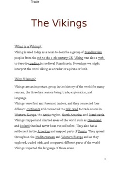 Preview of Introduction to Vikings Unit (editable)