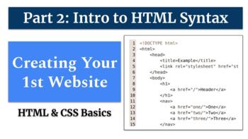 Preview of Introduction to Web Design, HTML, CSS, & JavaScripting