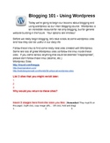 Introduction to Wordpress 101