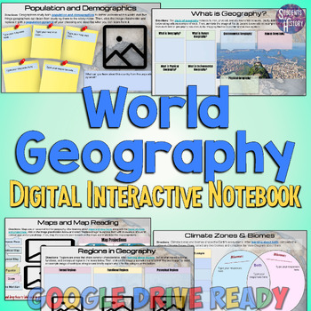 Preview of Introduction to World Geography Digital Interactive Notebook Activities