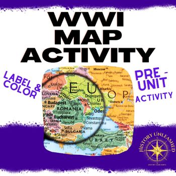 Preview of Introduction to World War I Map Activity
