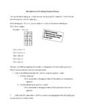 Introduction to Writing Functions Worksheets