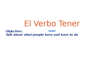 Preview of Introduction to conjugating the verb tener