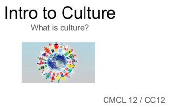 Preview of Introduction to culture,  socialization - social studies comparative cultures