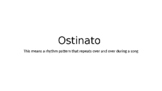 Introduction to ostinato