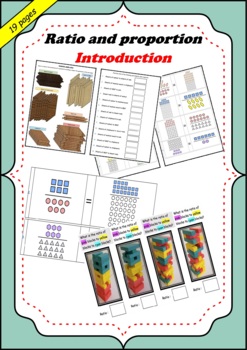 Preview of Introduction to ratios and proportions - task cards, worksheets, coloring in.