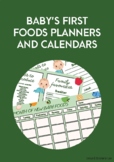 Introduction to solids and family meal plan/organiser