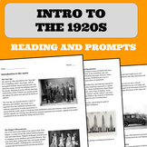 Introduction to the 1920s Reading and Prompts