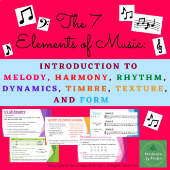 Preview of Introduction to the 7 Elements of Music (GROWING BUNDLE)