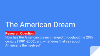 research on american dream