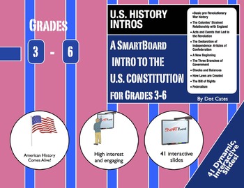 Preview of An Interactive SmartBoard Intro to theConstitution for Grades 3-6