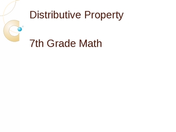Preview of Introduction to the Distributive Property - Middle Grades Math