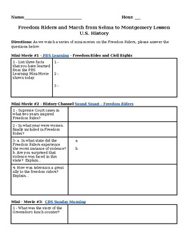 Preview of Introduction to the Freedom Rides - Civil Rights