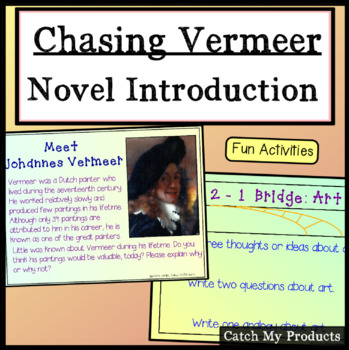Preview of Chasing Vermeer Novel Study Introduction