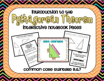 Preview of Introduction to the Pythagorean Theorem Interactive Notebook