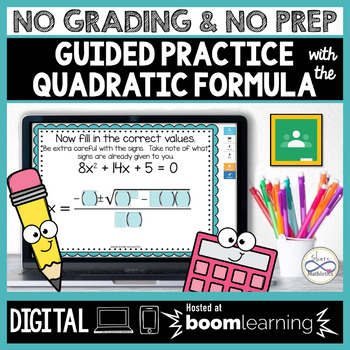 Preview of Introduction to the Quadratic Formula Guided Practice Freebie