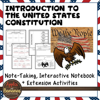 Preview of Introduction to the United States Constitution Note-taking Activities