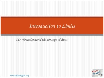 Preview of Introduction to the concept of limits