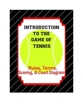 Preview of Introduction to the game of Tennis (Rules, Scoring, Terms, & Court Diagram)