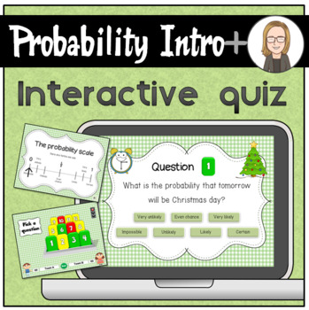 Preview of Probability introduction and interactive quiz