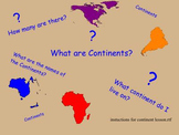 Introduction to the seven continents.