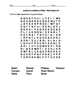 Landforms And Bodies Of Water Crossword Puzzle Answer Key - annuitycontract