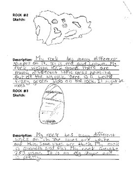 Preview of Introductory Geology Activity, Sketch, Describe, Kinesthetic, Rock Samples Req.