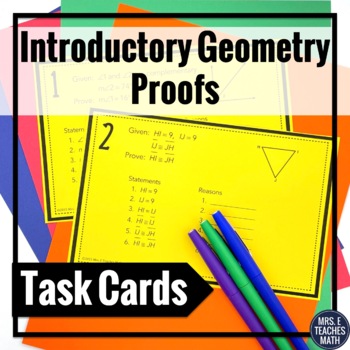 Preview of Introductory Geometry Proofs Task Cards