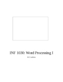 Introductory Google Docs INF1030