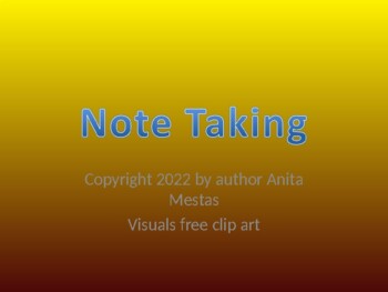 Preview of Introductory Lecture Note Taking Hints