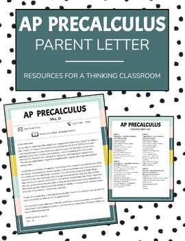 Preview of Introductory Parent Letter - AP Precalculus