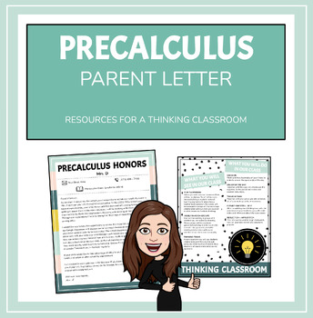 Preview of Introductory Parent Letter - Precalculus
