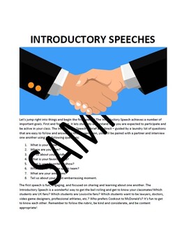 Preview of Introductory Speech