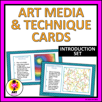 Preview of Art Media & Techniques Task Cards Free Sample Set