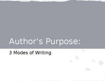 Introuduction of Authors Purpose by Rustic Teaching | TpT