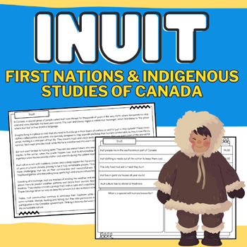 Preview of Inuit: First Nations in Canada Informational Passage, Worksheets, & Research