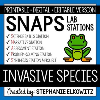 Preview of Invasive Species Lab Stations Activity | Printable, Digital & Editable