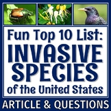 Invasive Species Reading Article and Worksheet