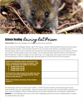 Preview of Invasive Species - Reading - Rats of the Galapagos - Digital 