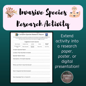 Preview of Invasive Species Research Activity