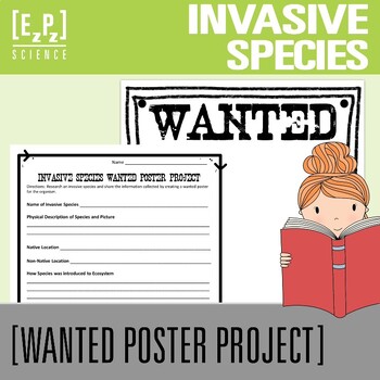 Preview of Invasive Species Research Activity | Wanted Poster Science Project