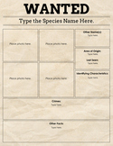 Invasive Species Research Project Wanted Poster Template (
