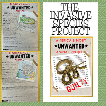 Preview of Invasive Species Research Wanted Poster Project - Grades 4 and up - LOW PREP
