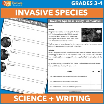 Preview of Invasive Species Science Writing – Solutions for Environment Change NGSS 3-LS4-4