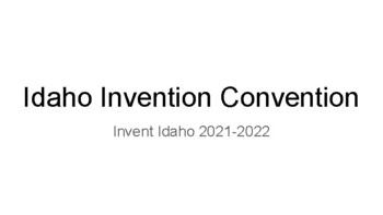 Preview of Invention Convention/Invent Idaho Presentation and Description for Students