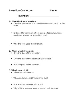 Preview of Invention Investigation