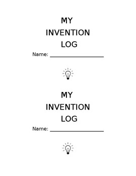 Preview of Invention Log STEAM Center Templates